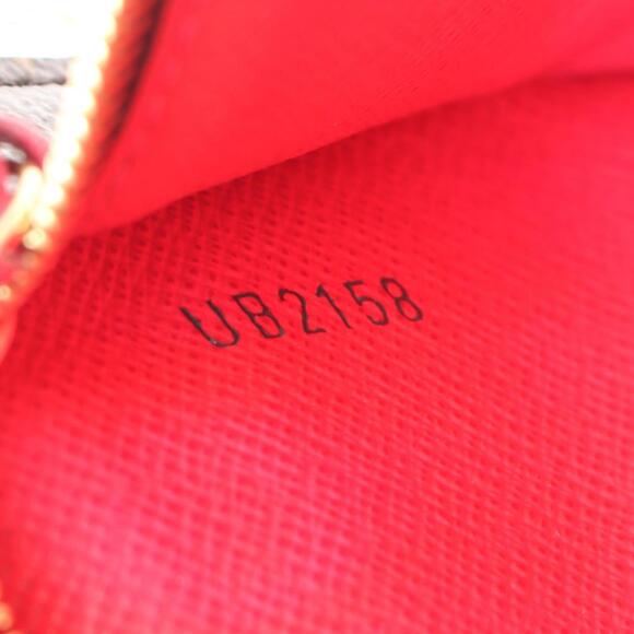 LOUIS VUITTON Authentic Brown Monogram Coated Canvas Pochette Shoulder Bag